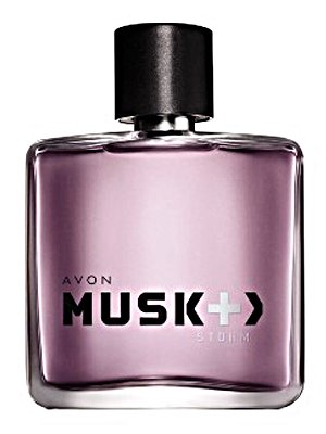 Musk + > Storm by Avon perfume bottle