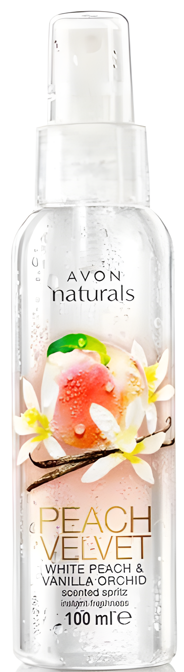 White Peach & Vanilla Orchid by Avon perfume bottle