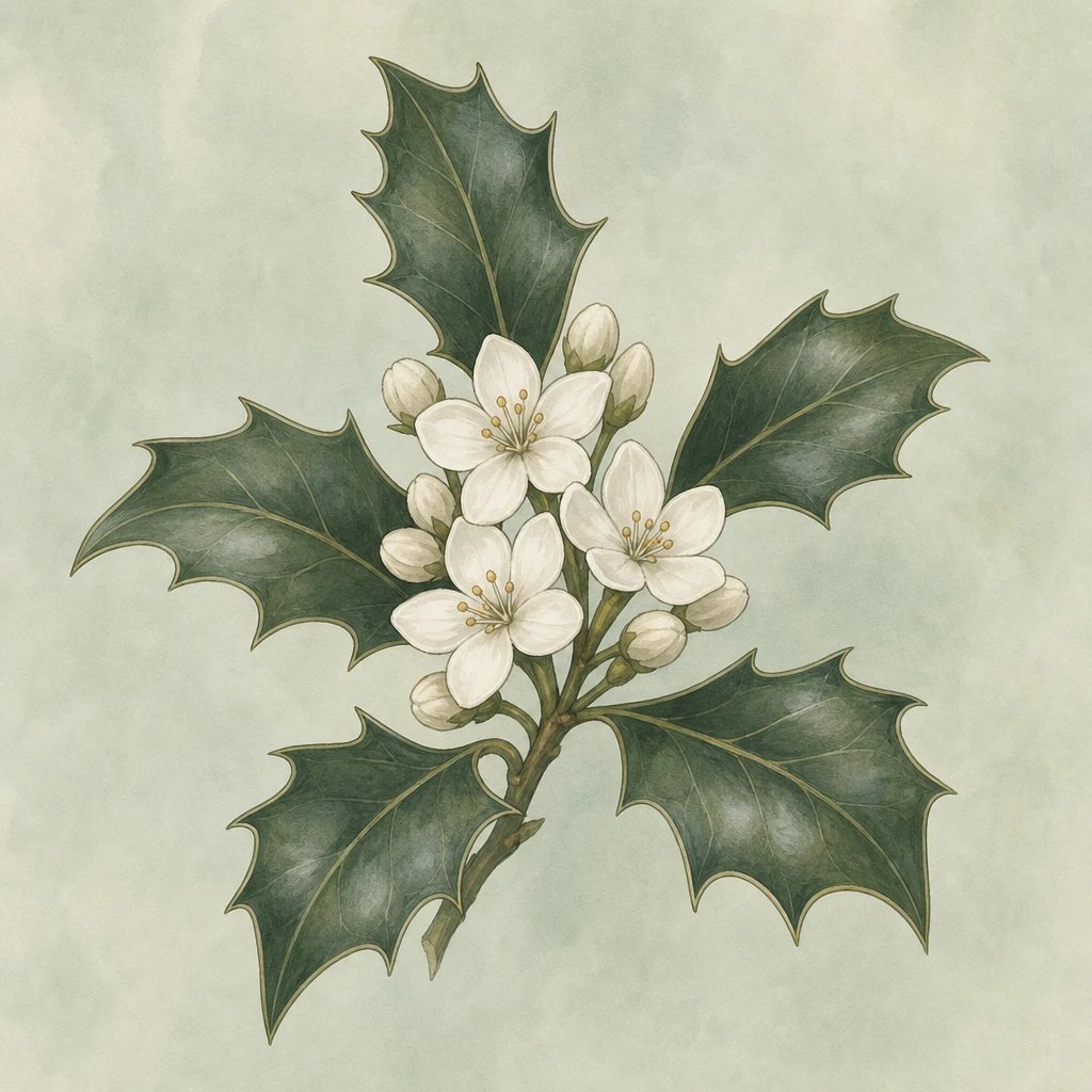 Picture of Holly Flower note