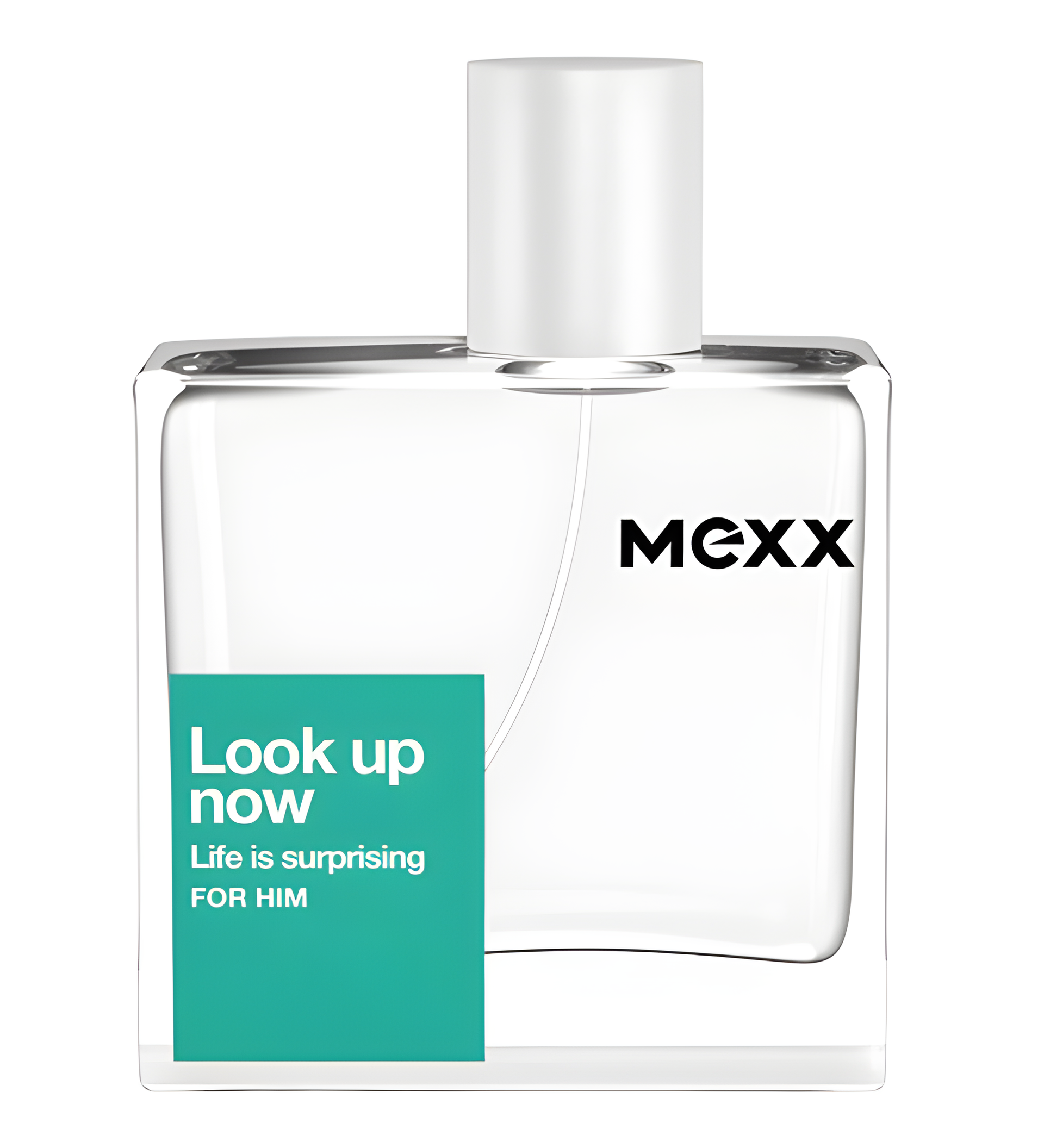LOOK UP NOW: Life Is Surprising for Him by Mexx perfume bottle