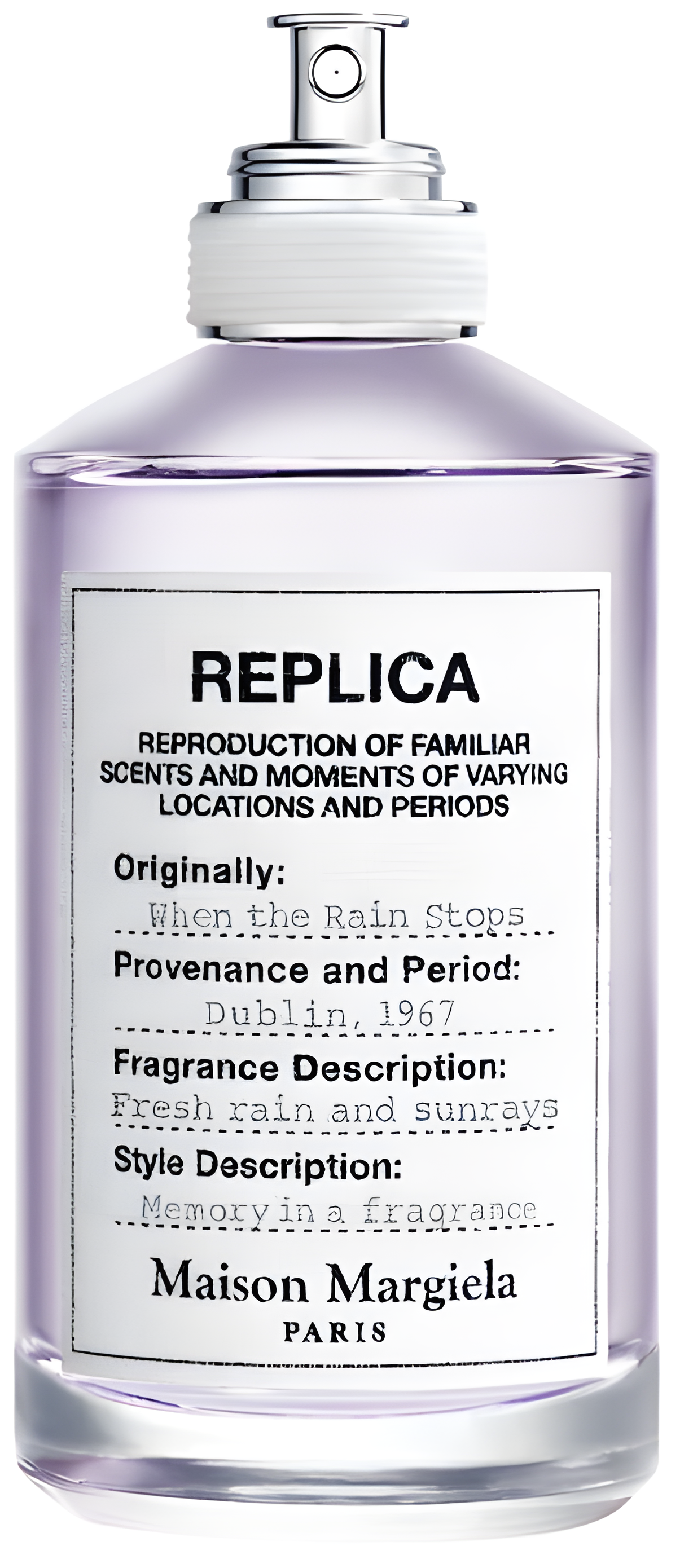 When the Rain Stops by Maison Martin Margiela perfume bottle