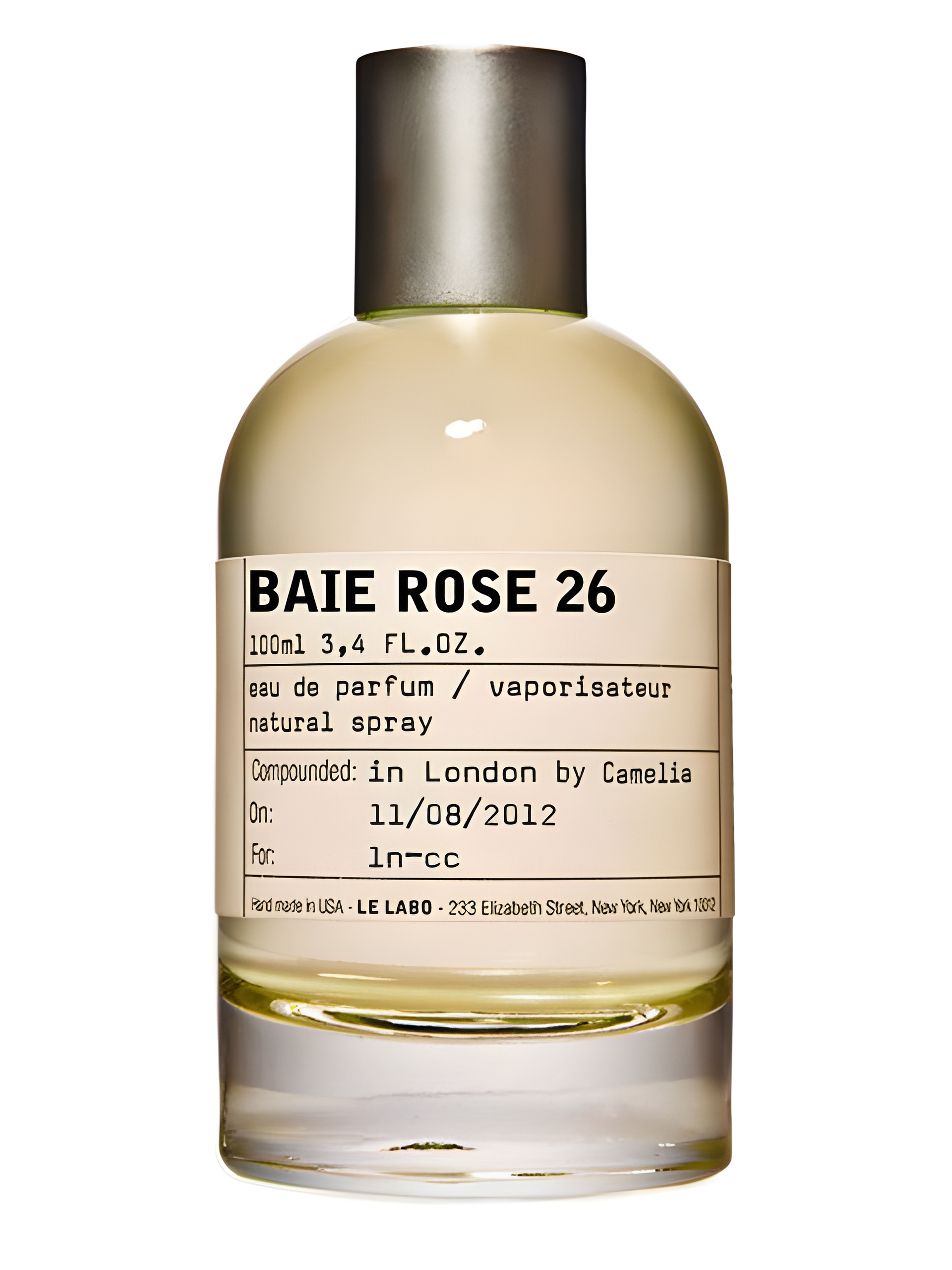 Baie Rose 26 Chicago by Le Labo perfume bottle