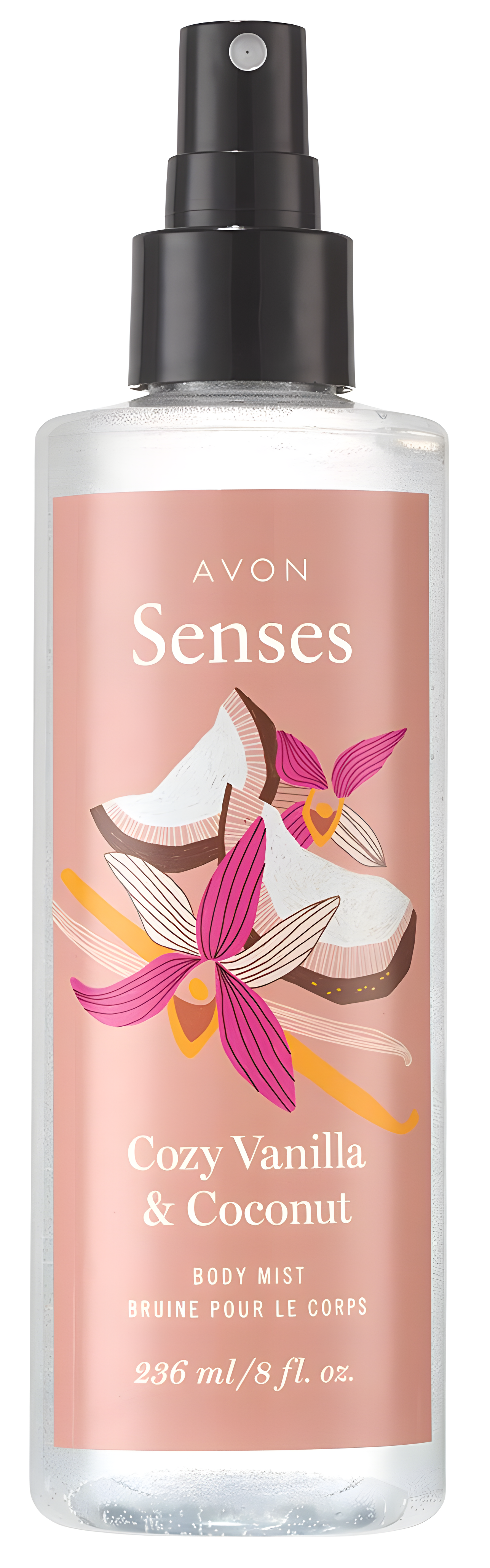 Senses Cozy Vanilla & Coconut by Avon perfume bottle
