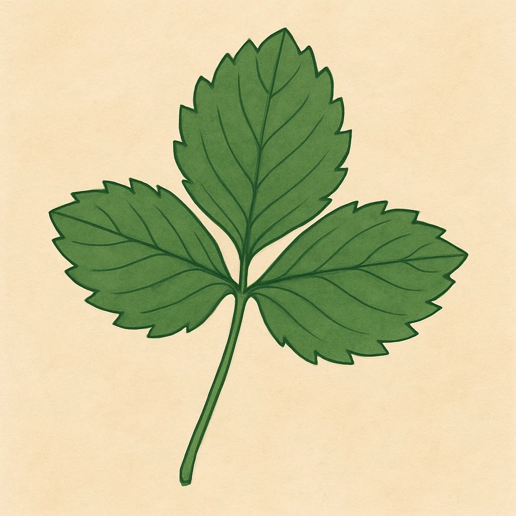 Picture of Strawberry Leaf note