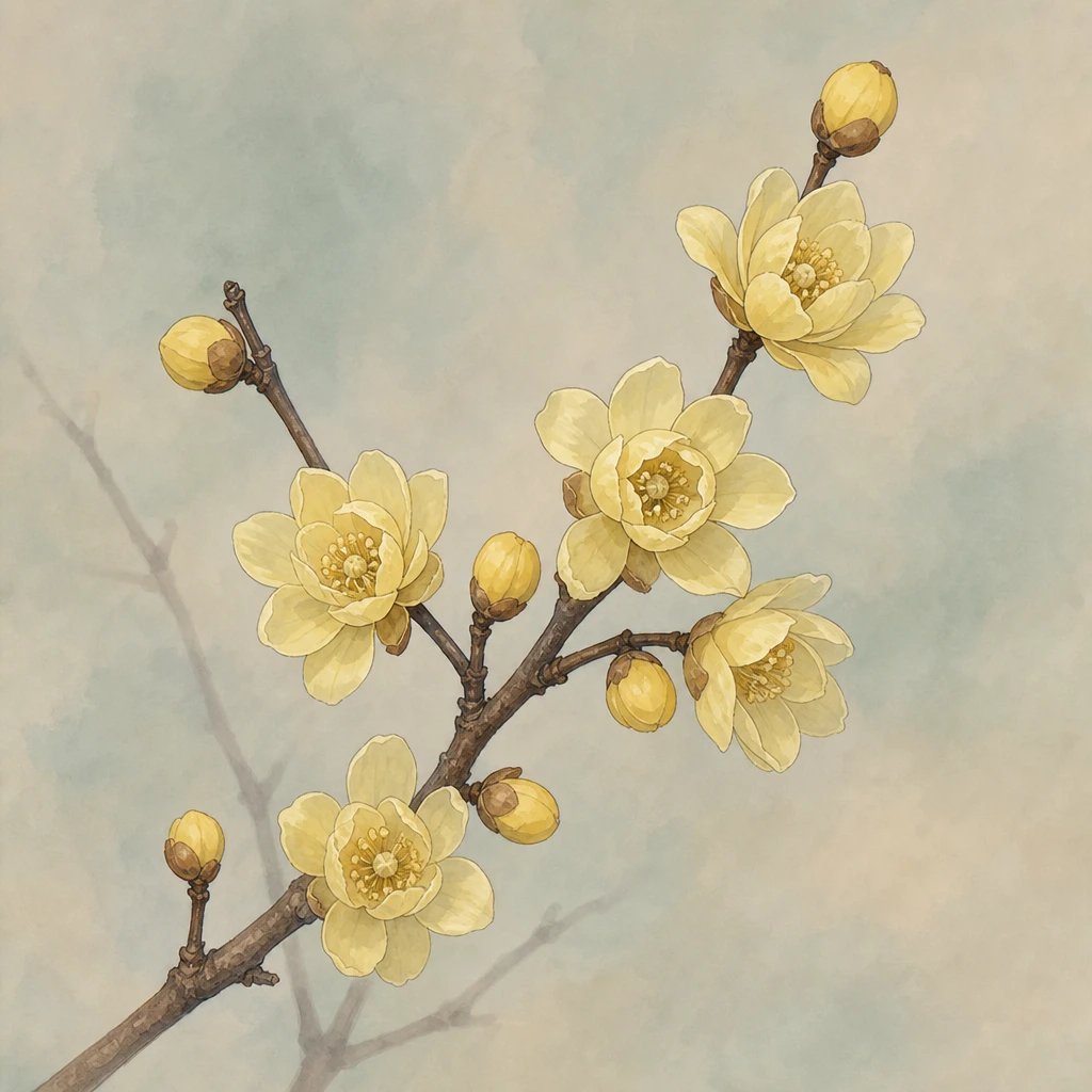 Picture of Chimonanthus or Wintersweet note