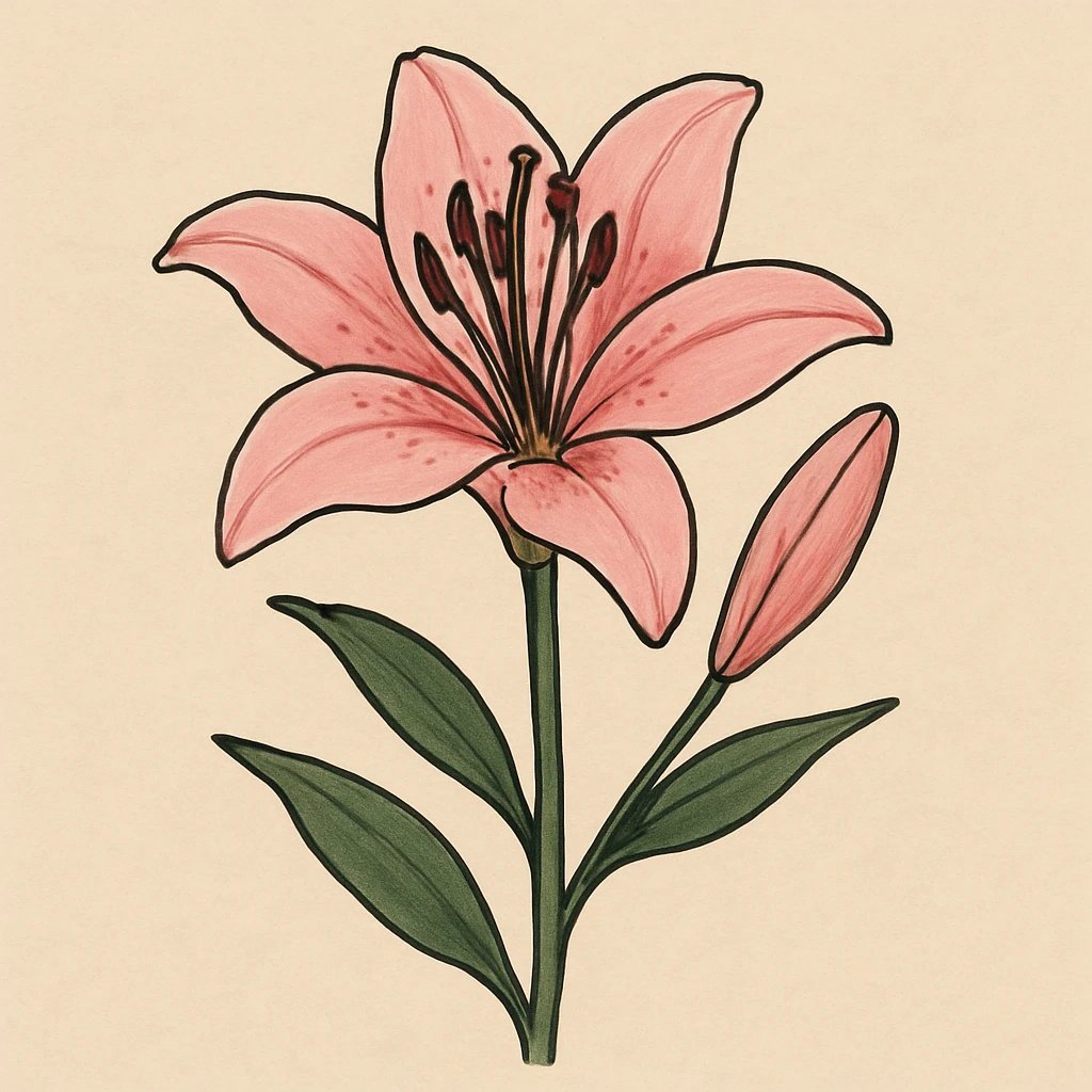 Picture of Pink Lily note
