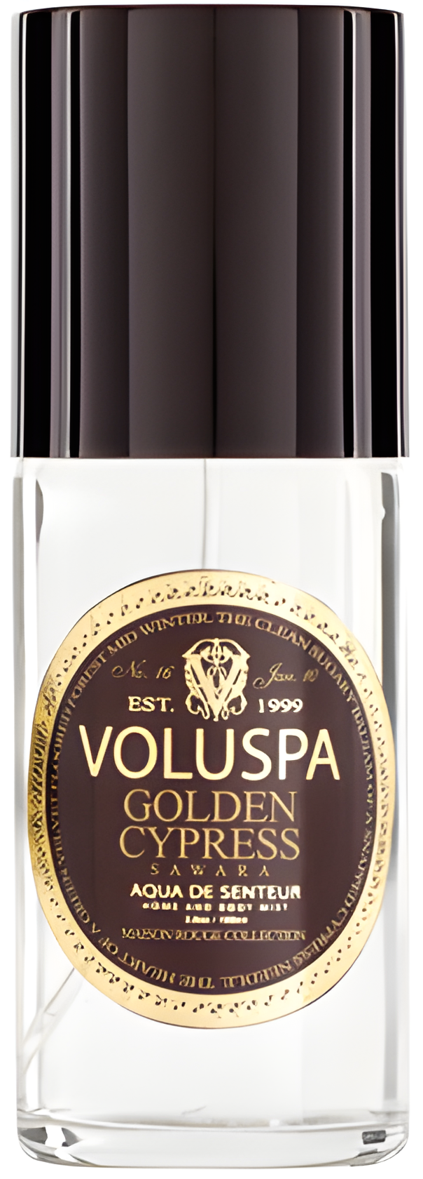 Golden Cypress Sawara by Voluspa perfume bottle