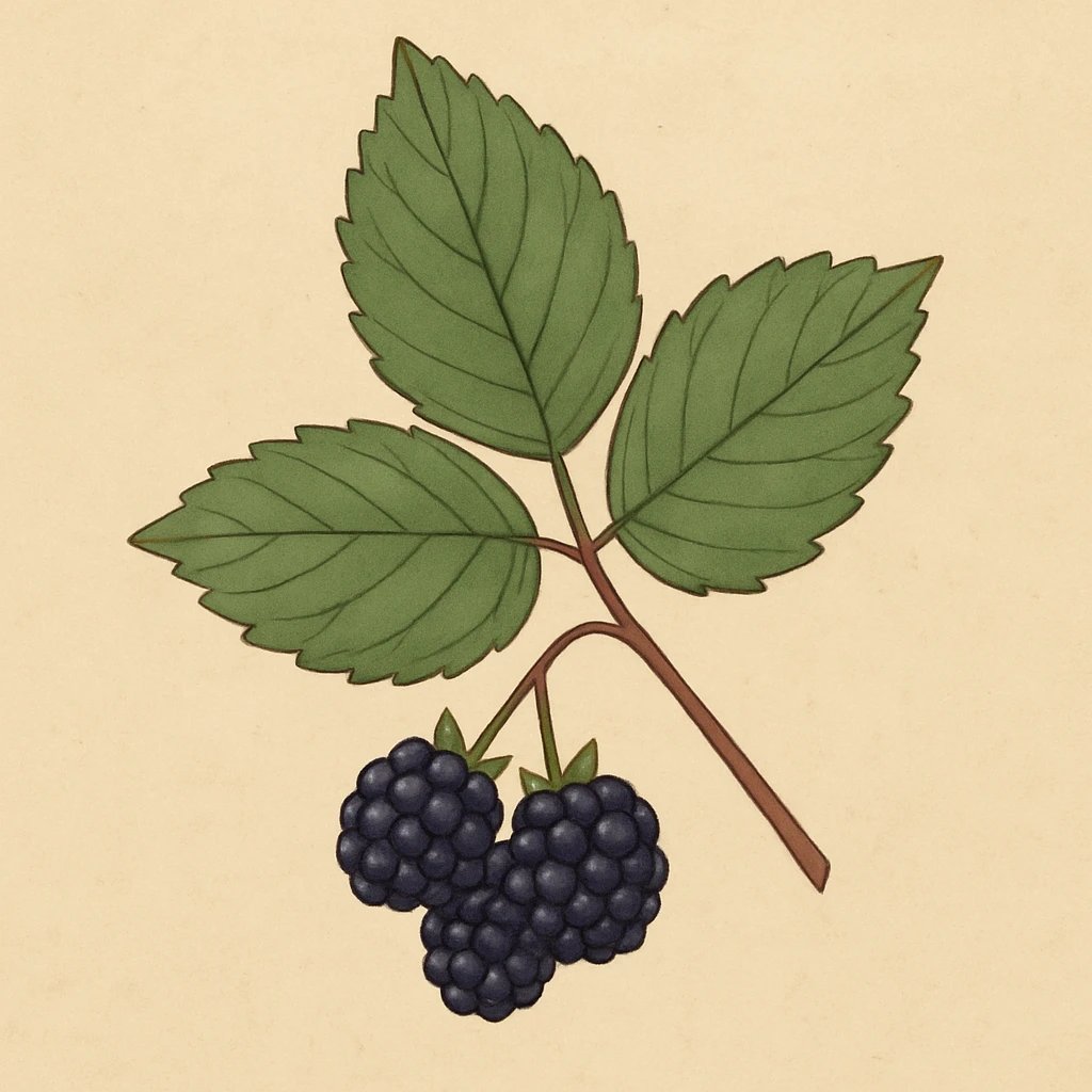 Picture of Blackberry Leaf note