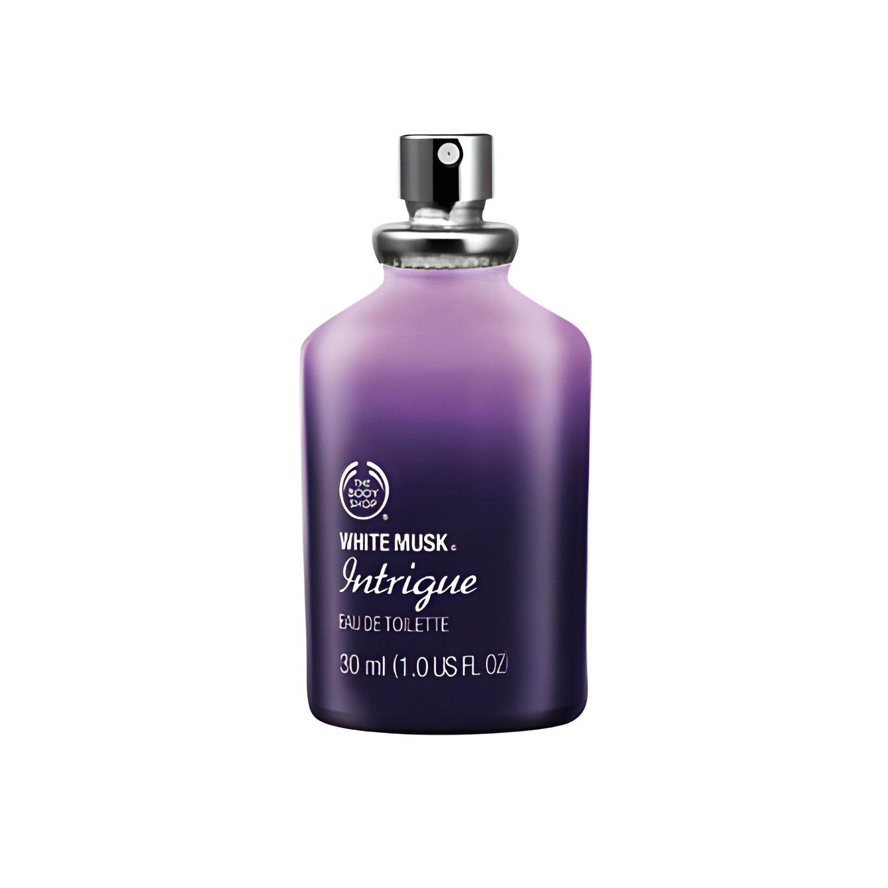 White Musk Intrigue by The Body Shop perfume bottle