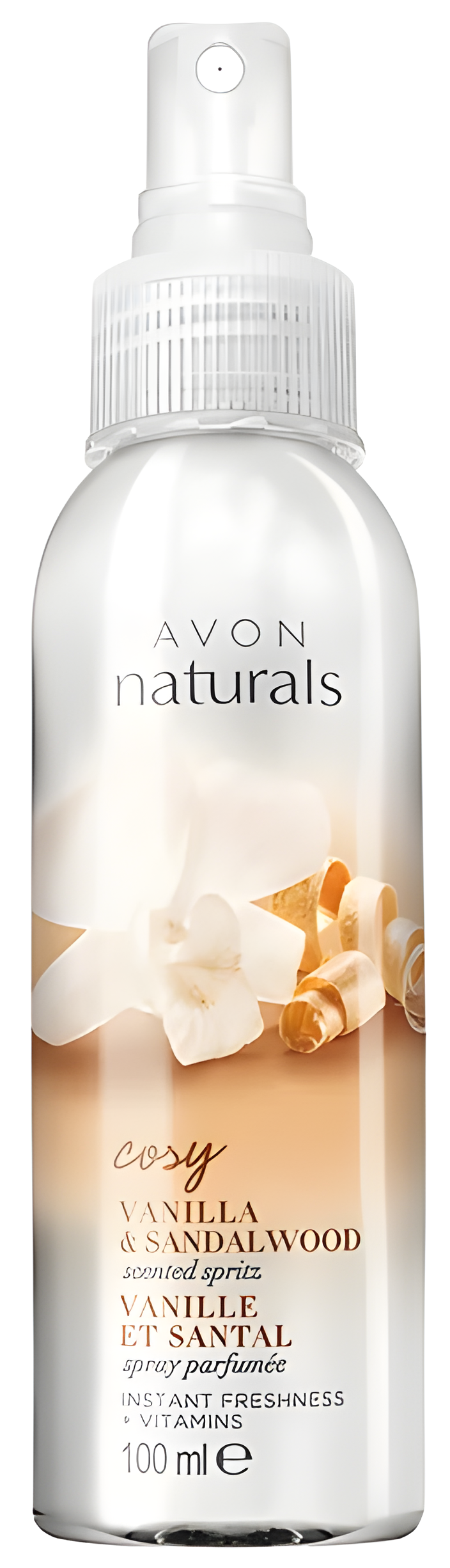 Naturals Cosy Vanilla & Sandalwood by Avon perfume bottle