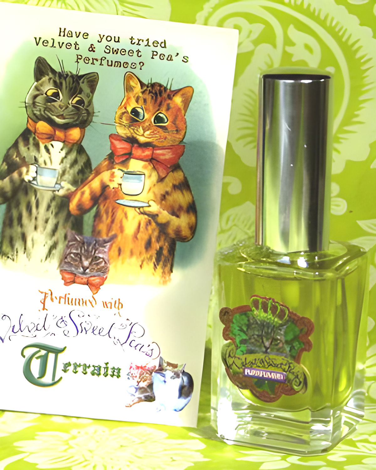 Terrain by Velvet & Sweet Pea’s Purrfumery perfume bottle