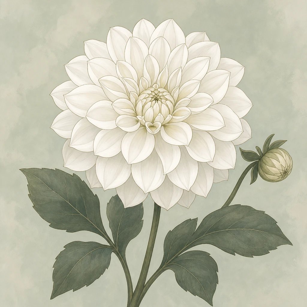 Picture of White Dahlia note