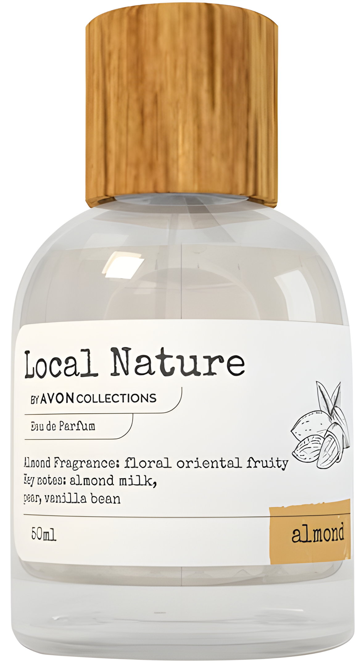 Local Nature Almond by Avon perfume bottle