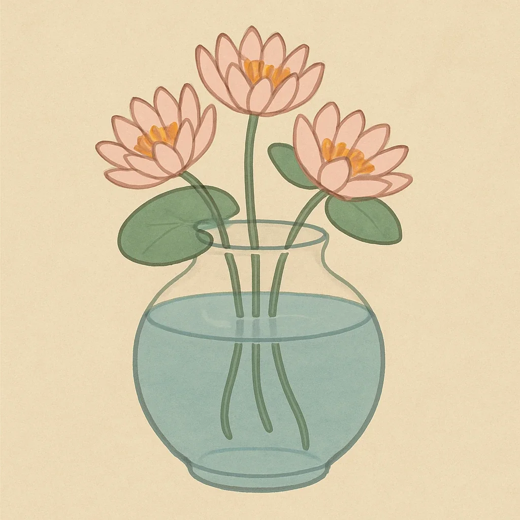Picture of Water Flowers note
