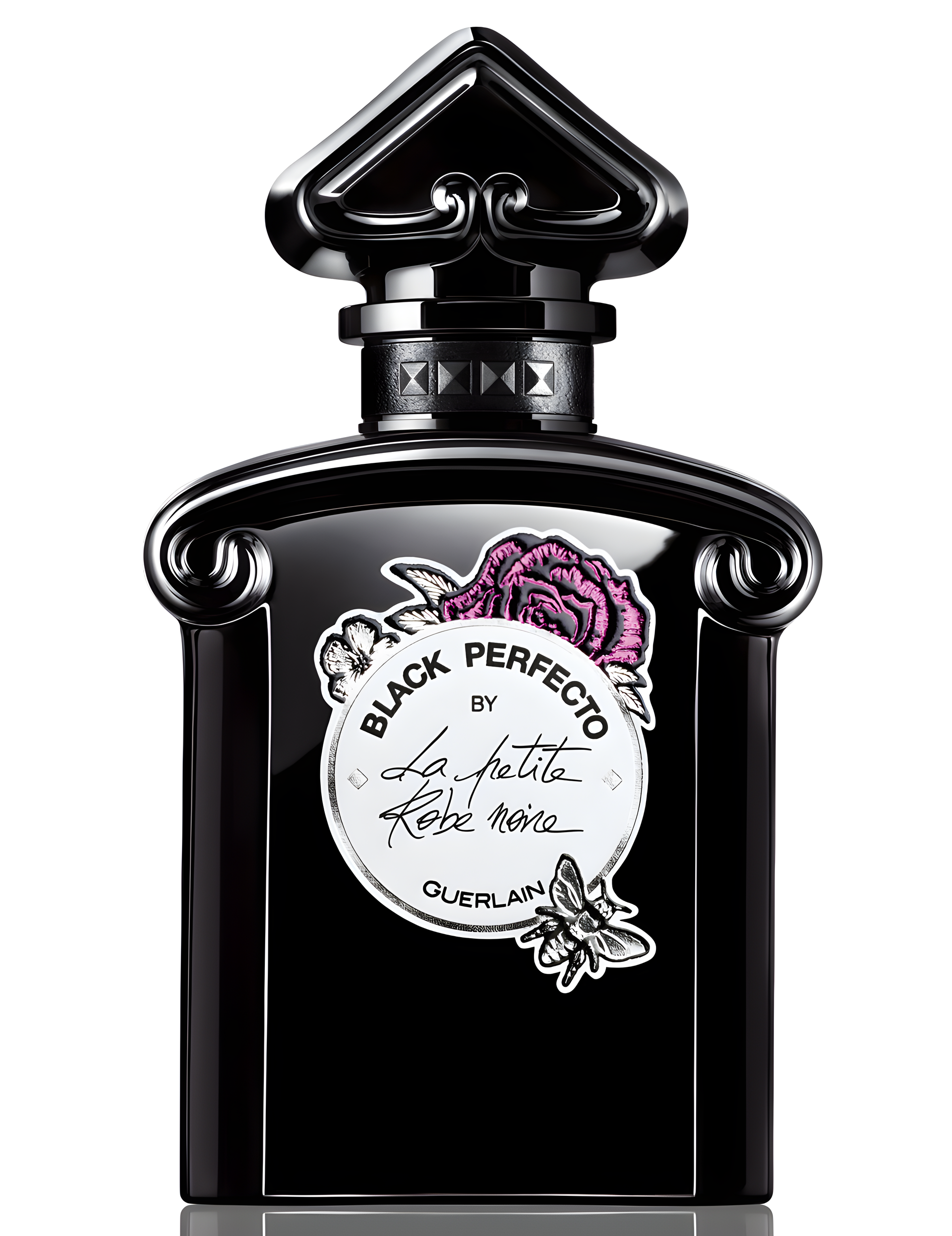 Black Perfecto by La Petite Robe Noire Eau de Toilette Florale by Guerlain perfume bottle