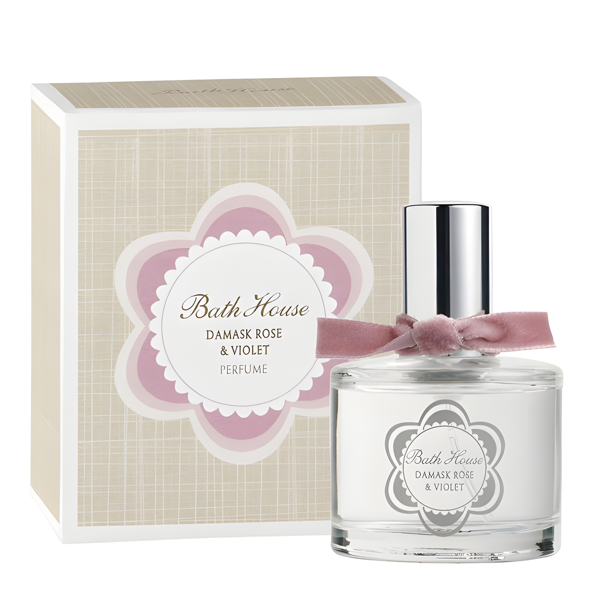 Damask Rose & Violet by Bath House perfume bottle