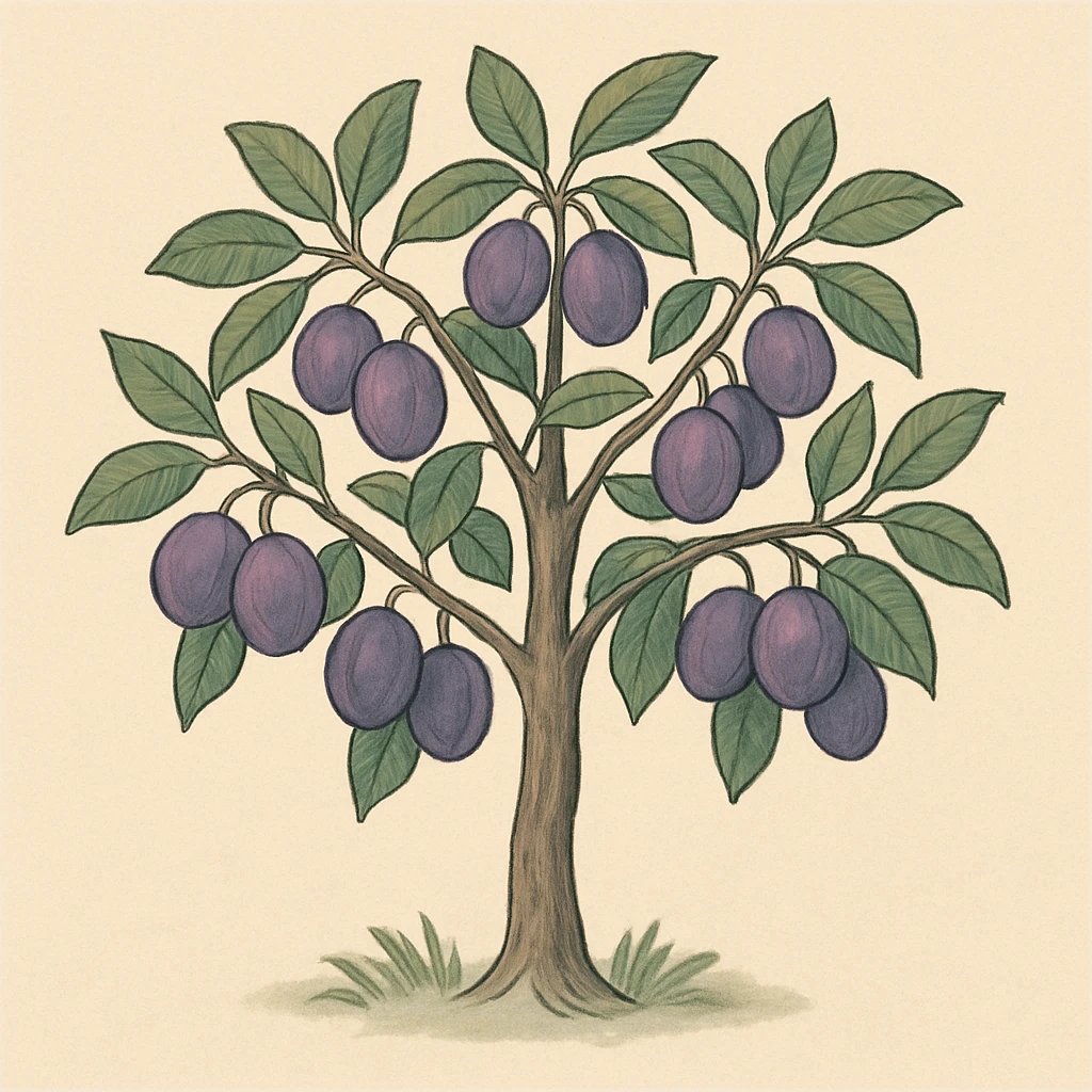 Picture of Plum Tree note