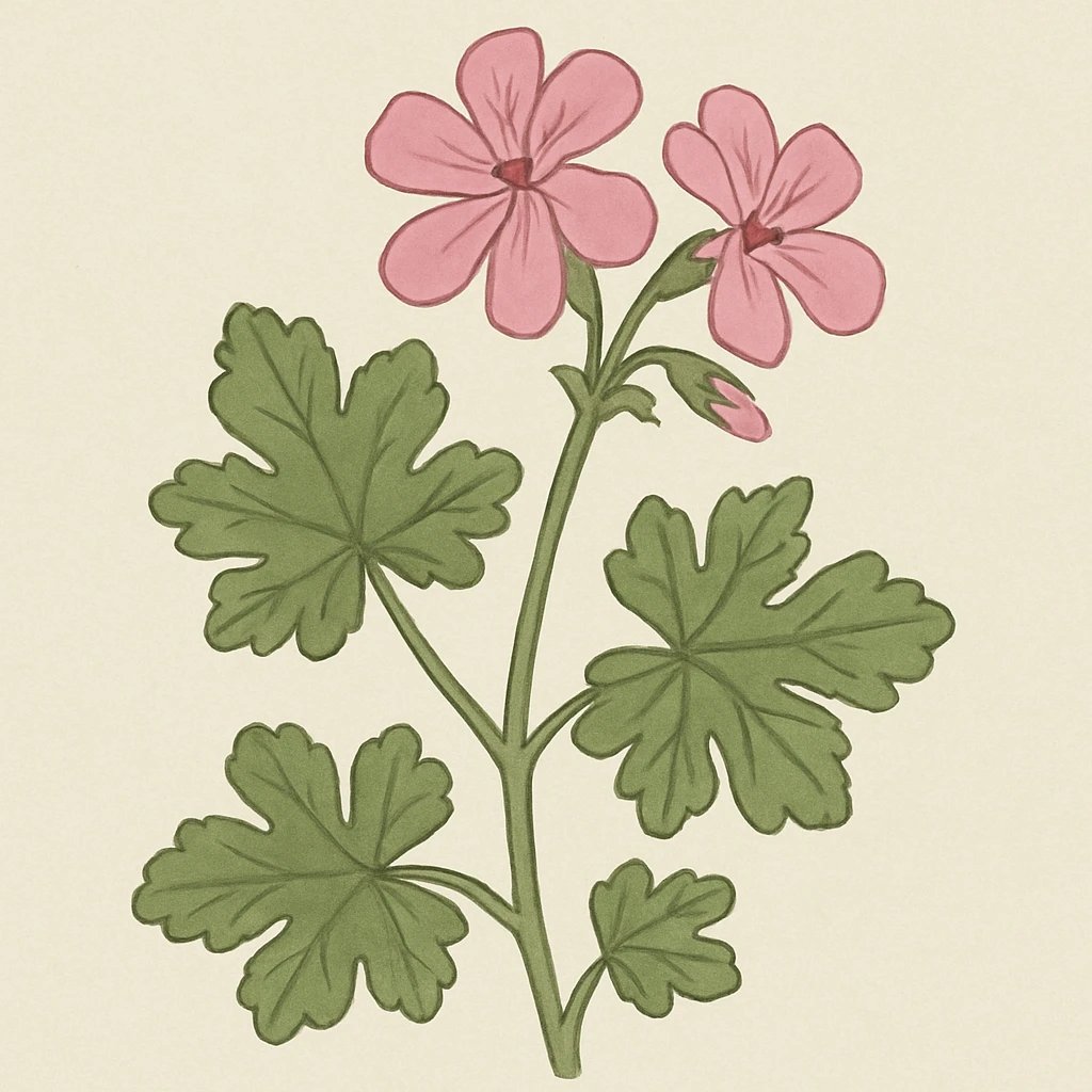 Picture of Rose Geranium note