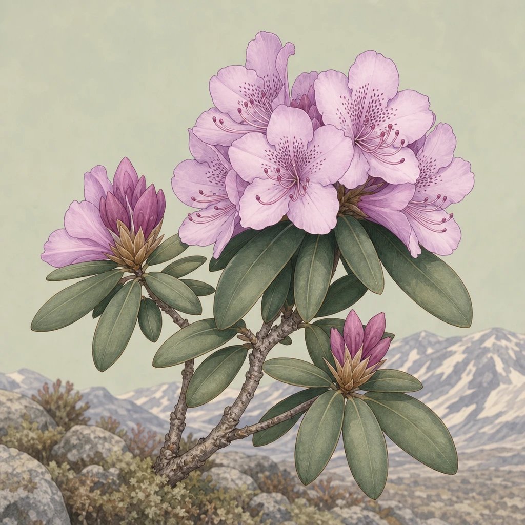 Picture of Siberian Rhododendron note