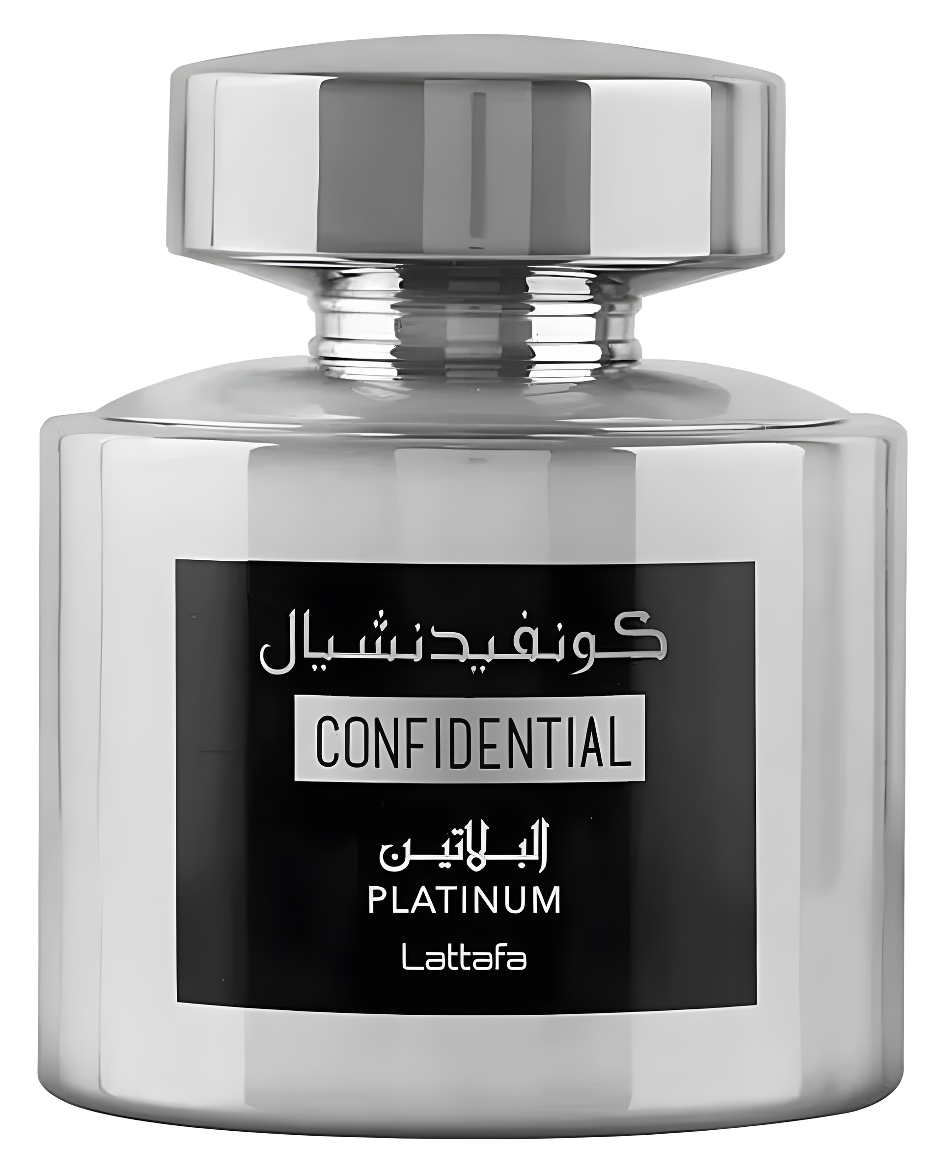 Confidential Platinum by Lattafa Perfumes perfume bottle
