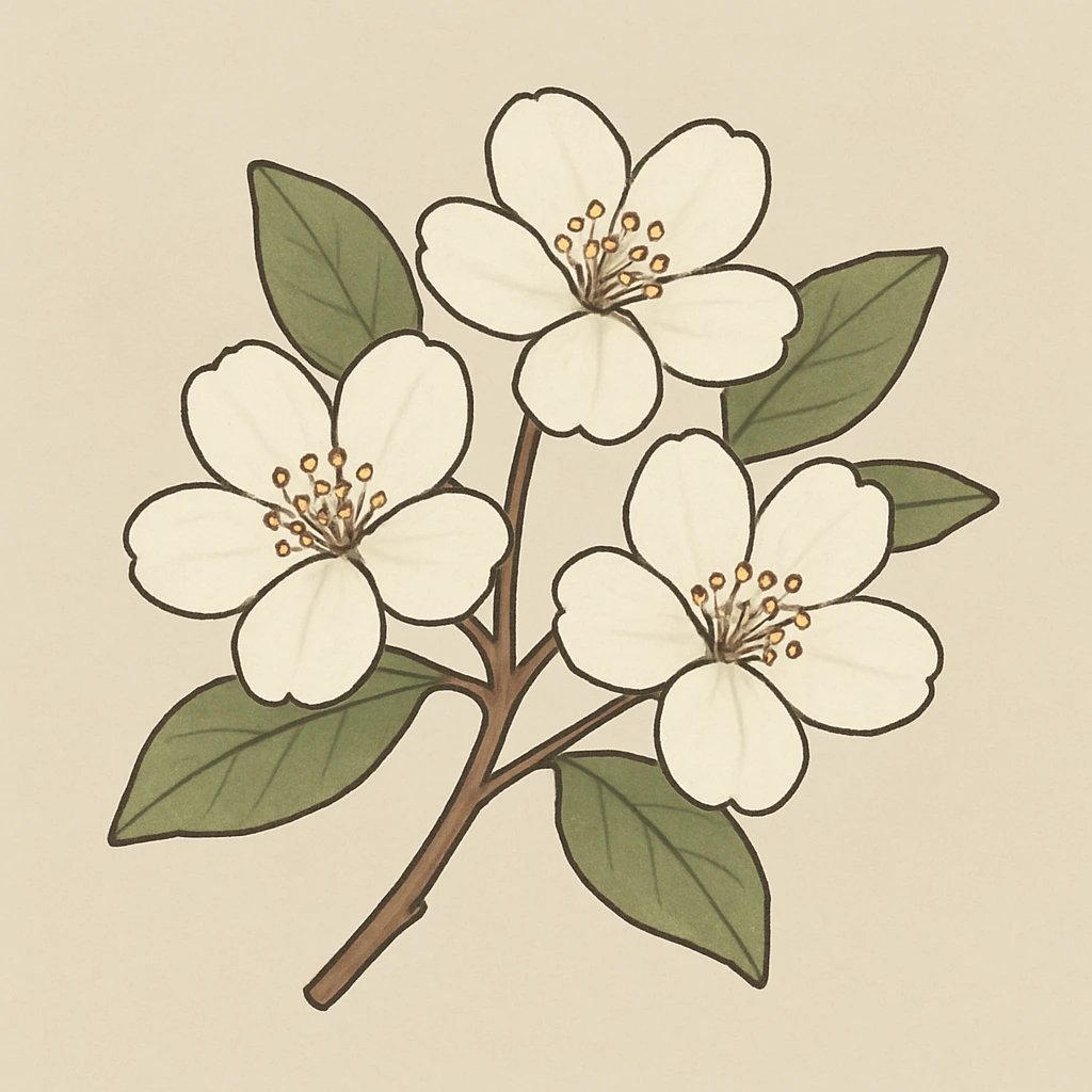 Picture of White Blossoms note