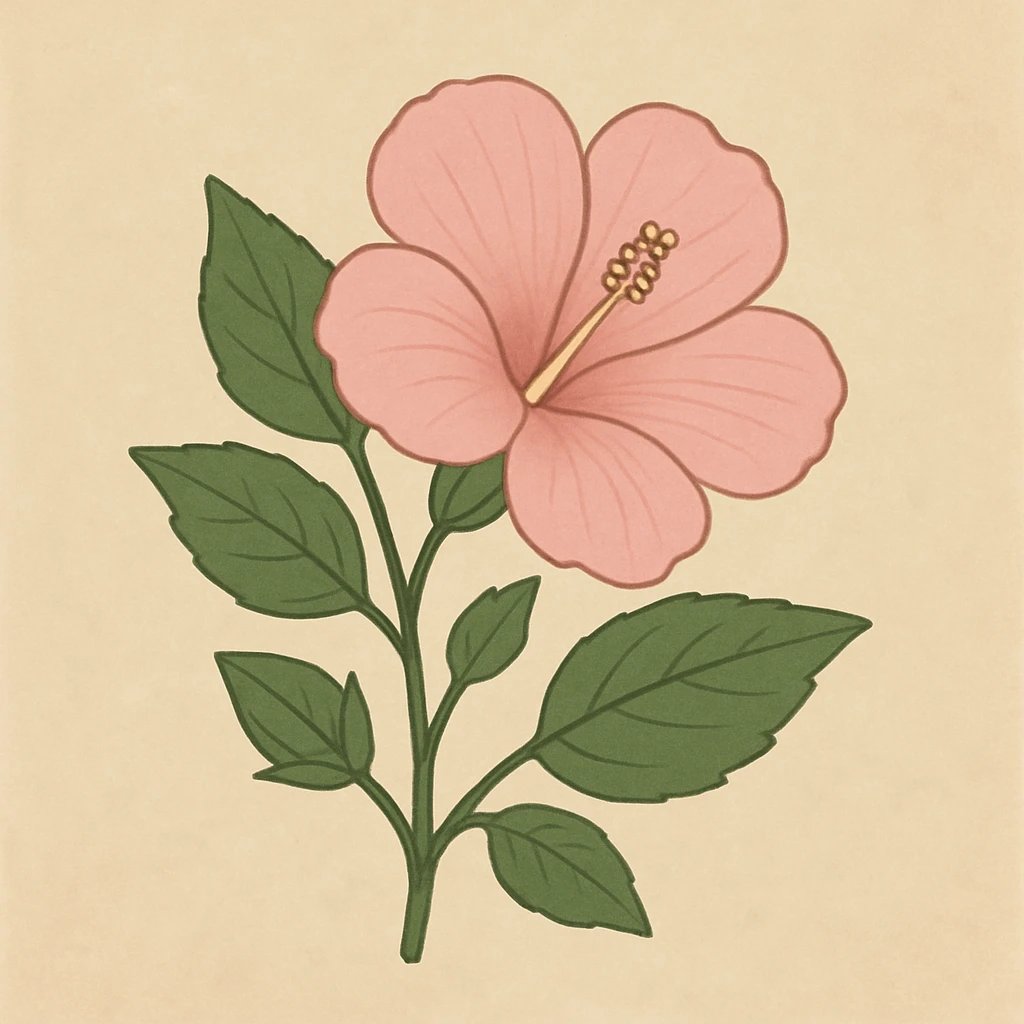 Picture of Rose Mallow note