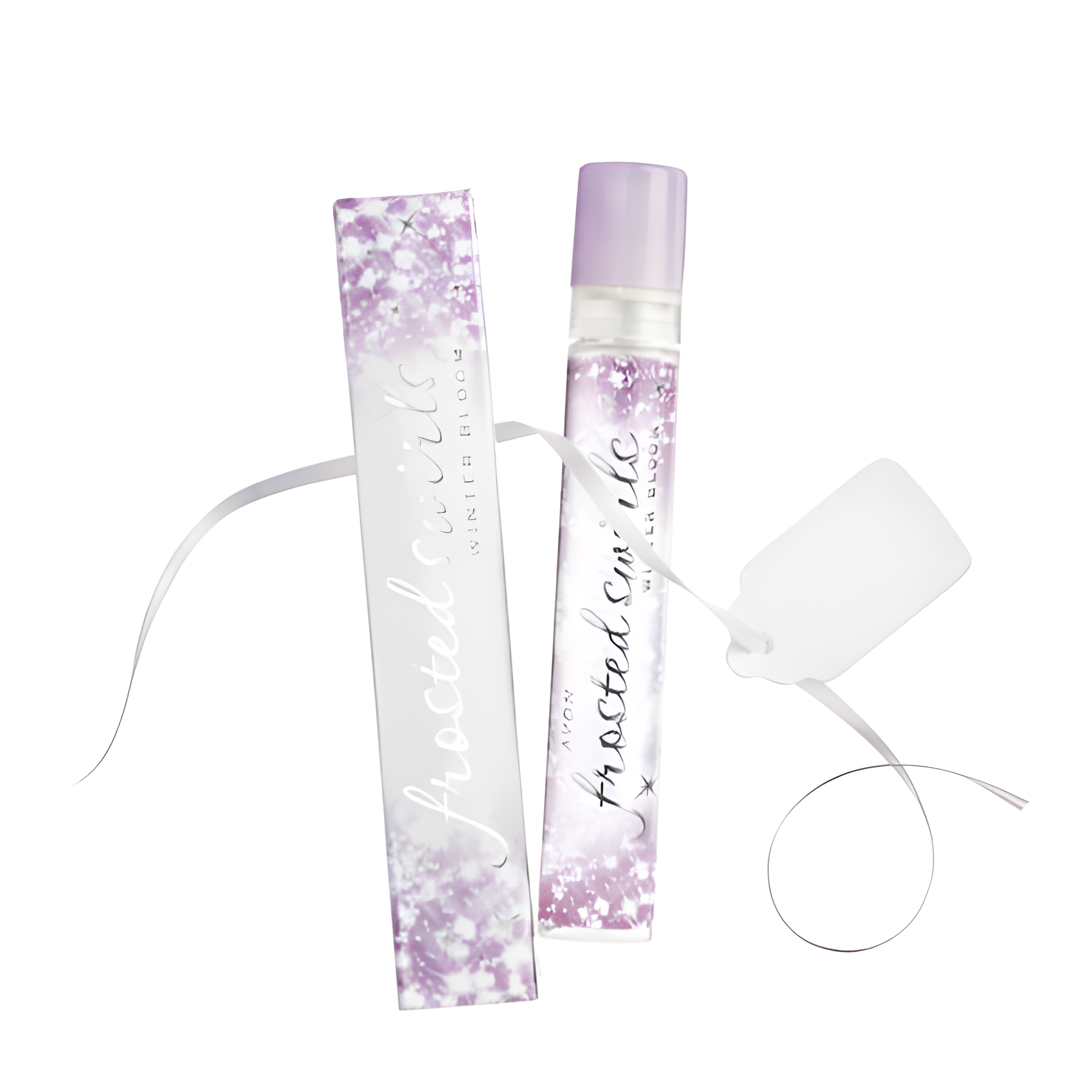 Frosted Swirls: Winter Bloom by Avon perfume bottle
