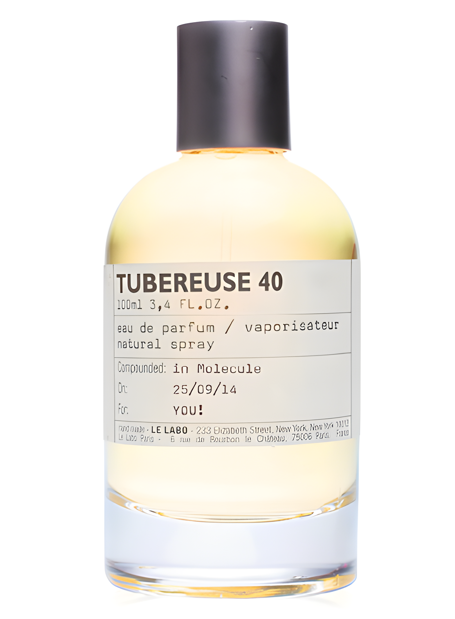 Tubereuse 40 New York by Le Labo perfume bottle