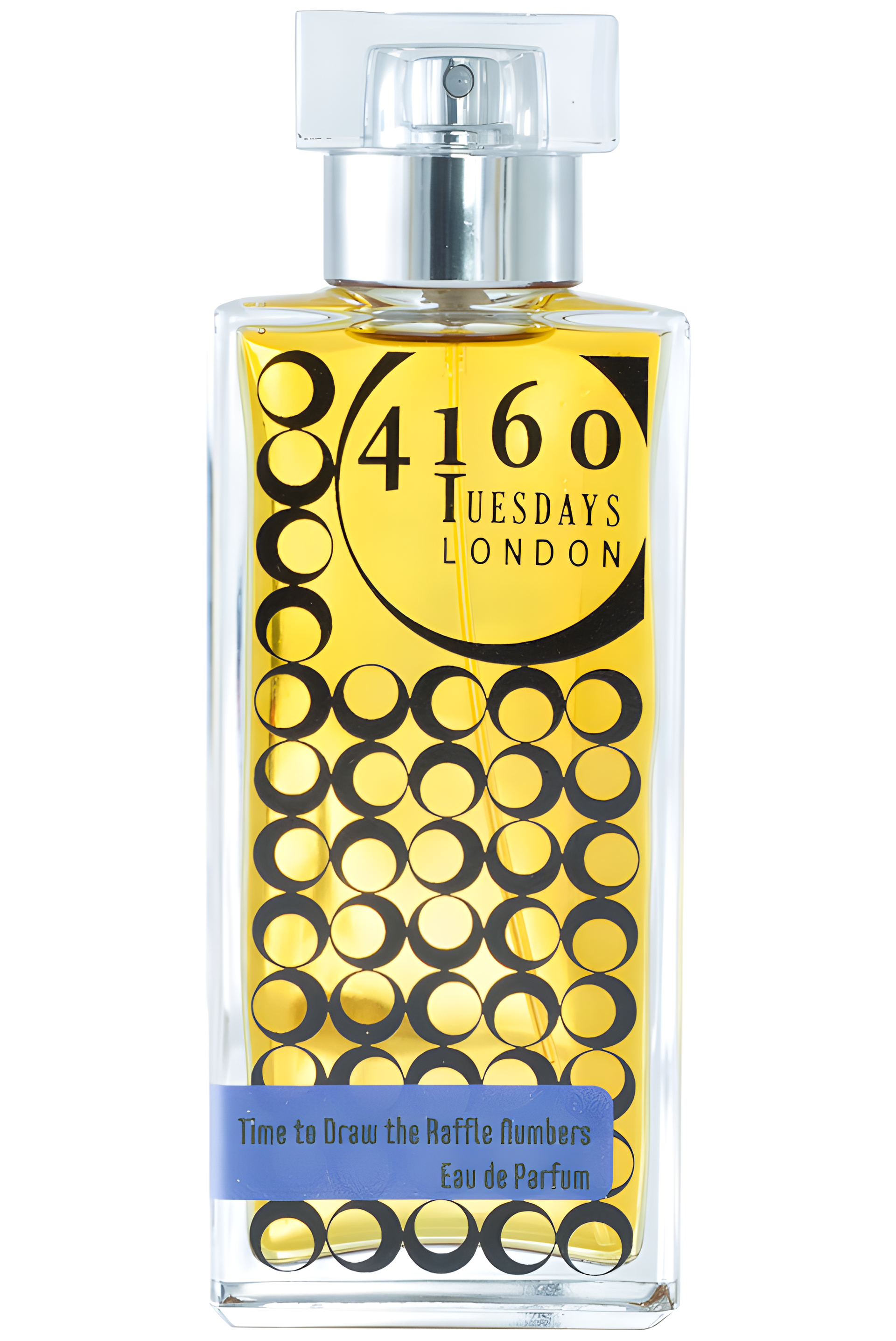 Time to Draw the Raffle Numbers by 4160 Tuesdays perfume bottle