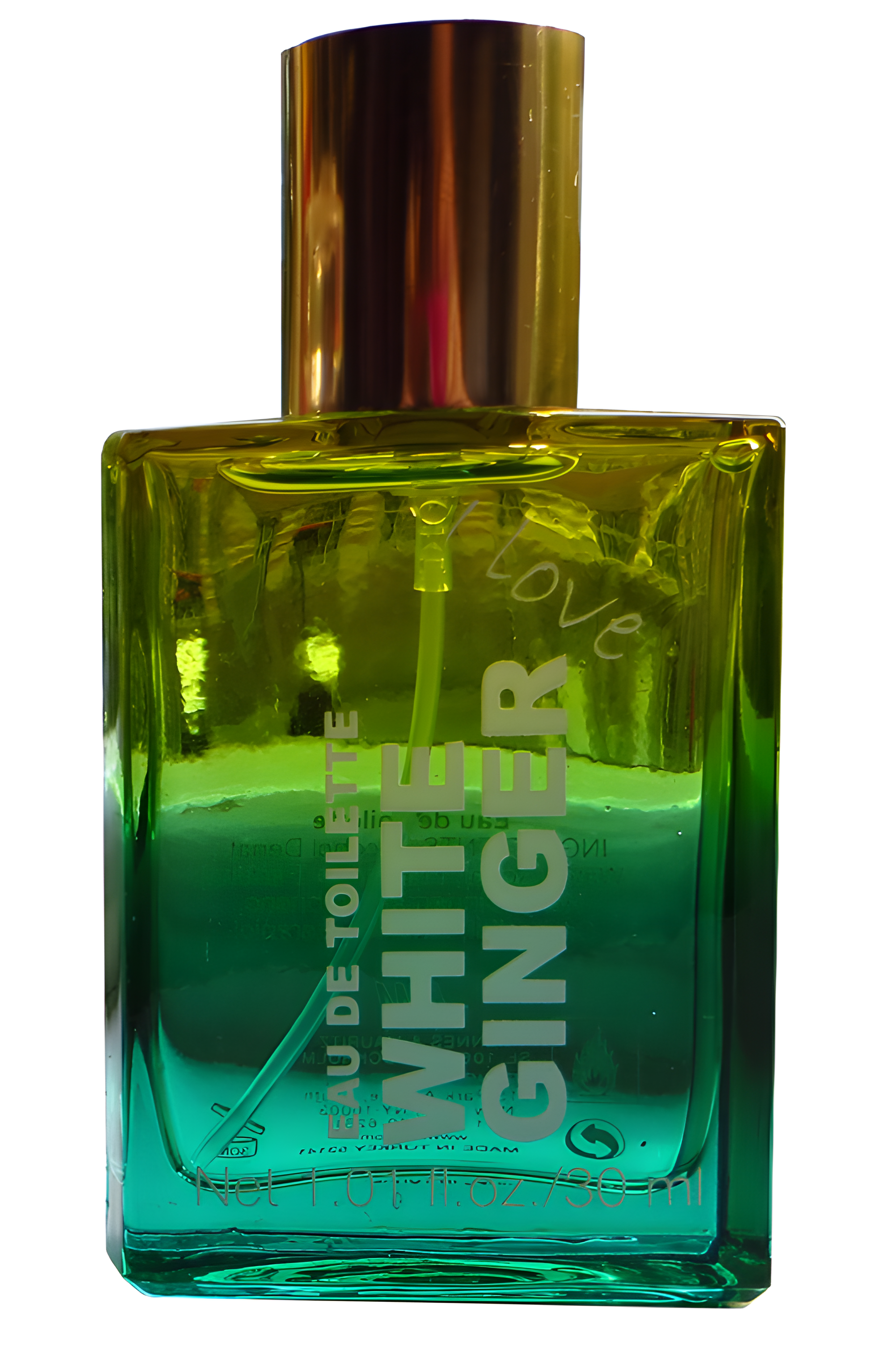 White Ginger by H&M perfume bottle