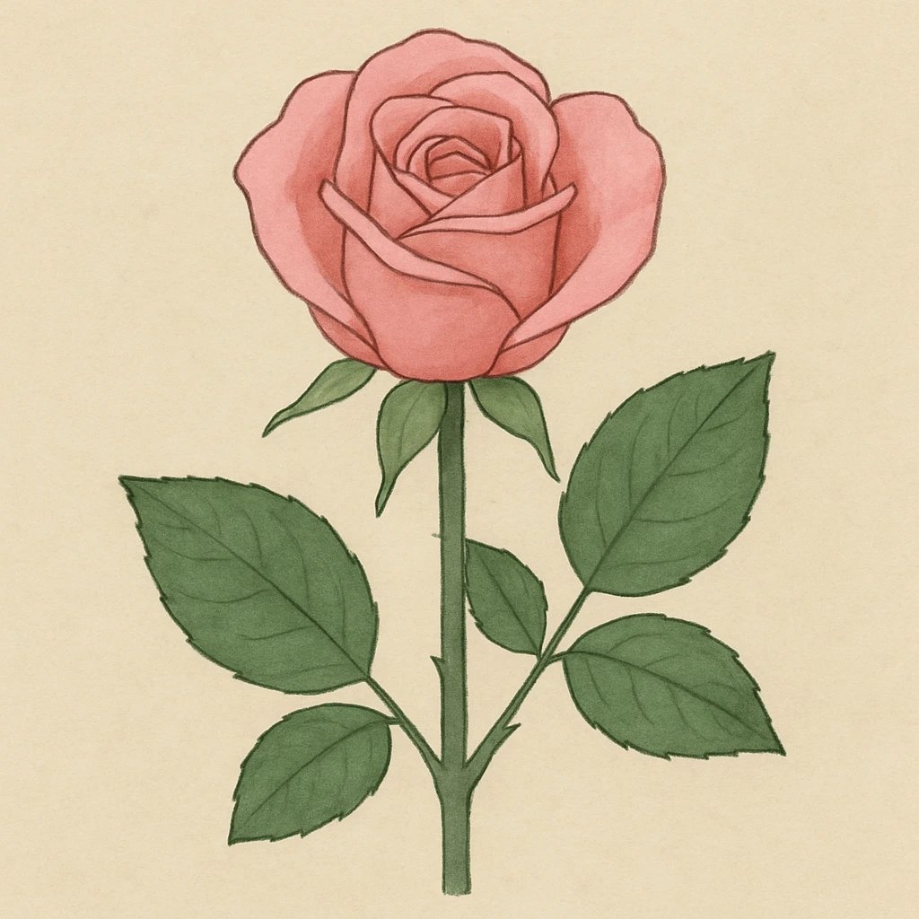 Picture of Pink Rose note