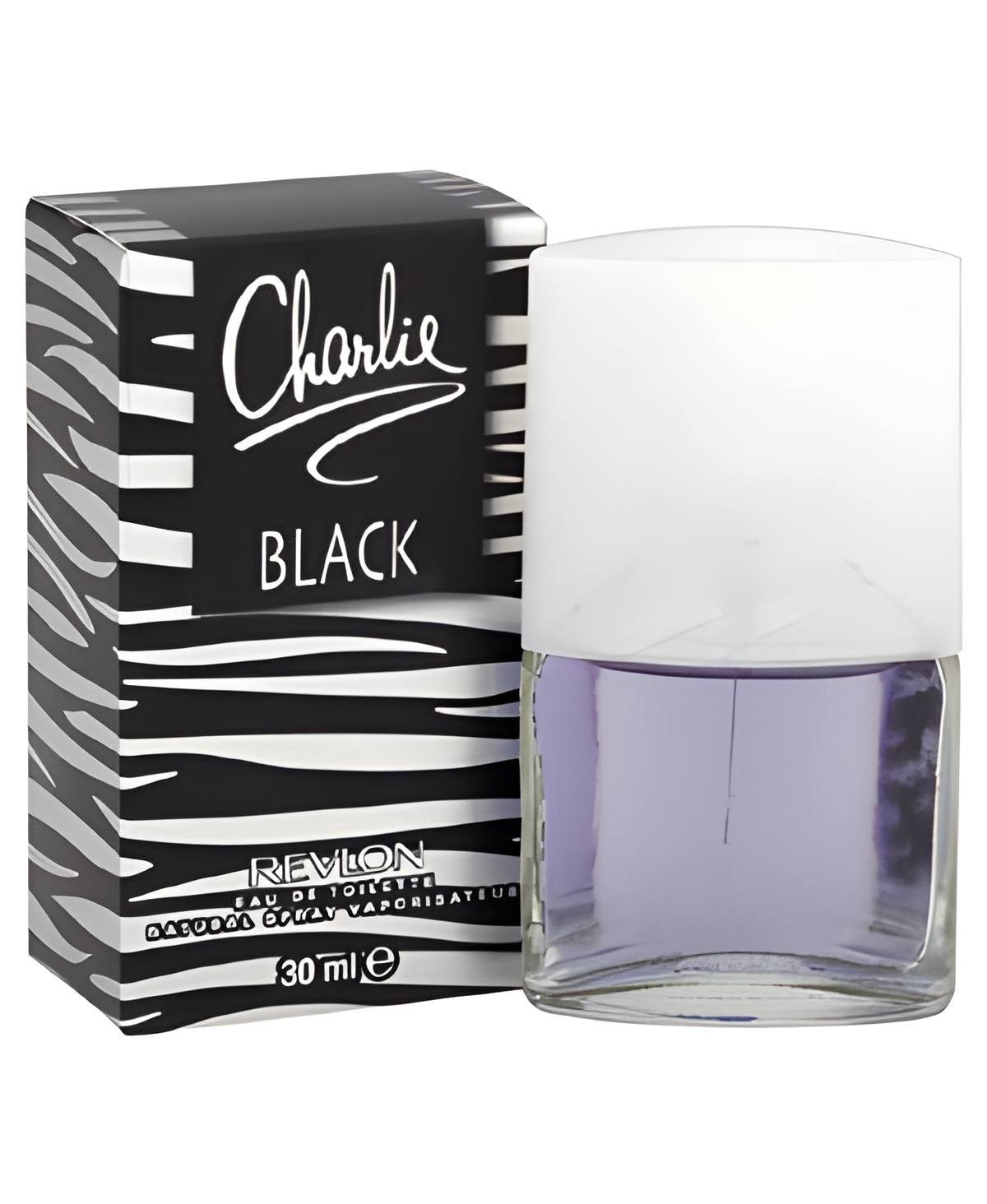 Charlie Black by Revlon perfume bottle