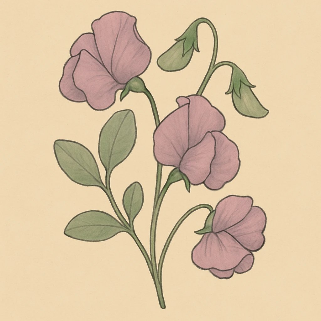 Picture of Sweet Pea note