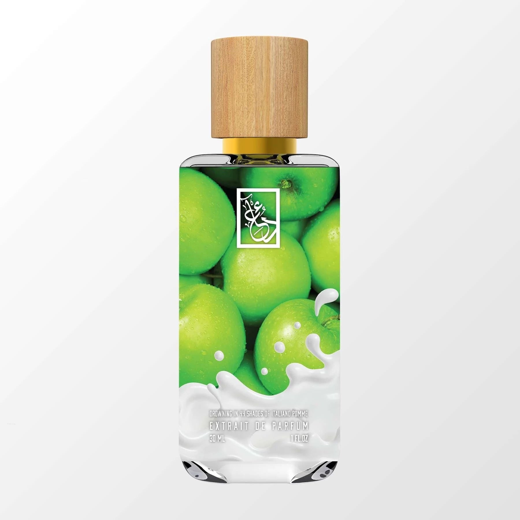 Drowning in 44 Shades of Italiano Pomme by The Dua Brand perfume bottle