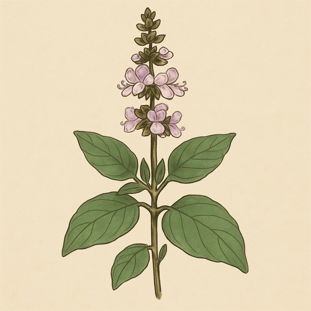 Picture of Basil Flower note