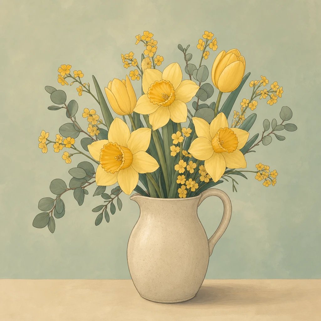 Picture of Yellow Flowers note