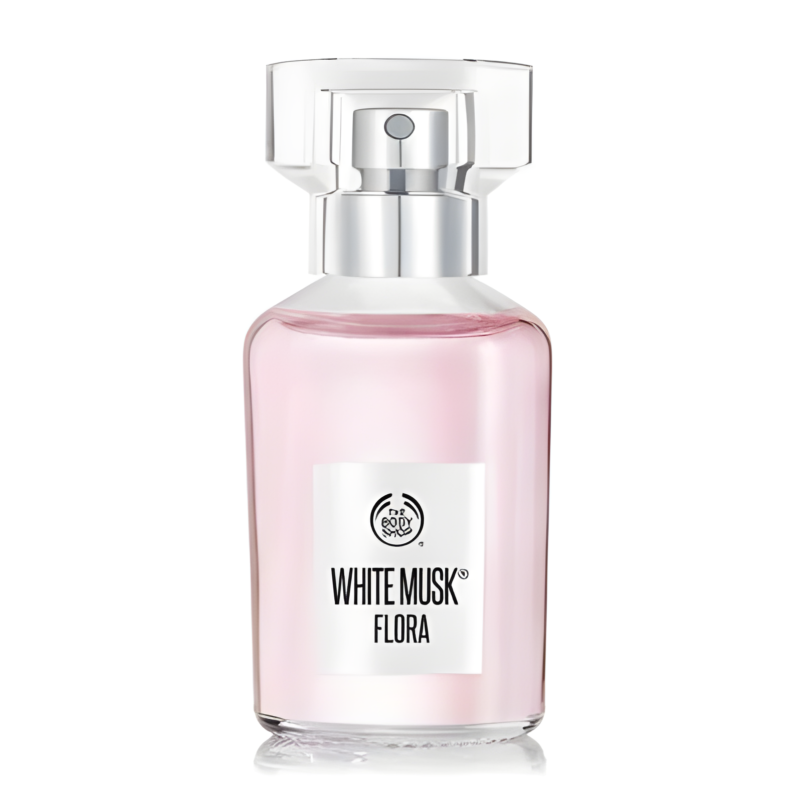 White Musk Flora by The Body Shop perfume bottle