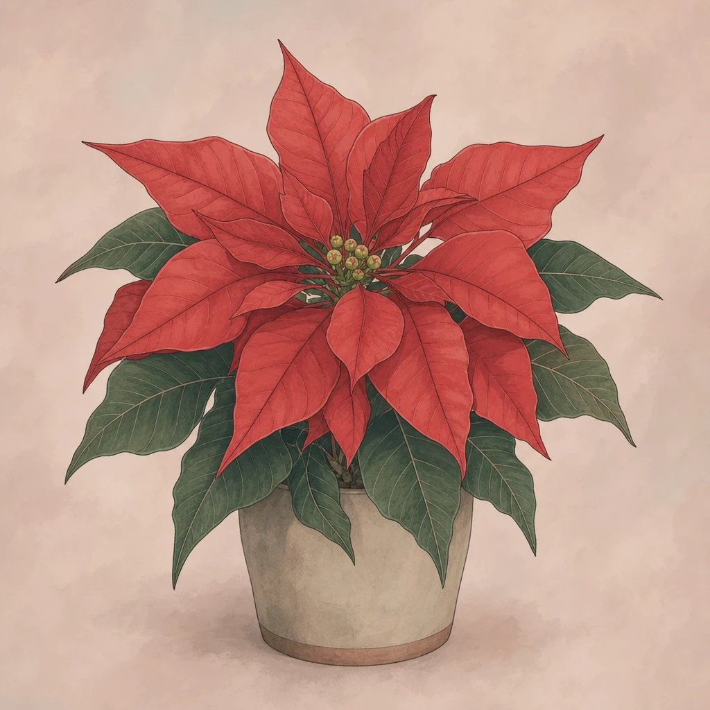 Picture of Poinsettia note