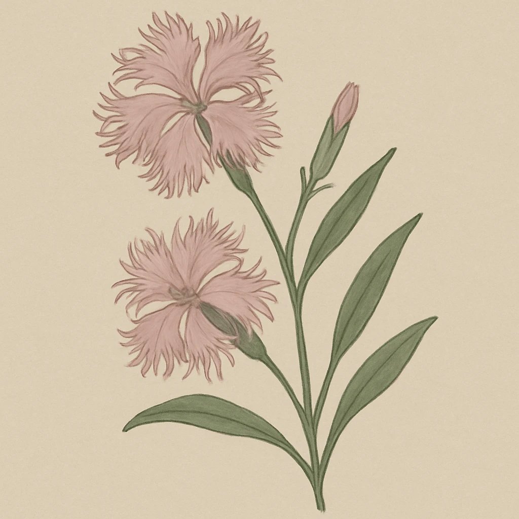 Picture of Fringed Pink note