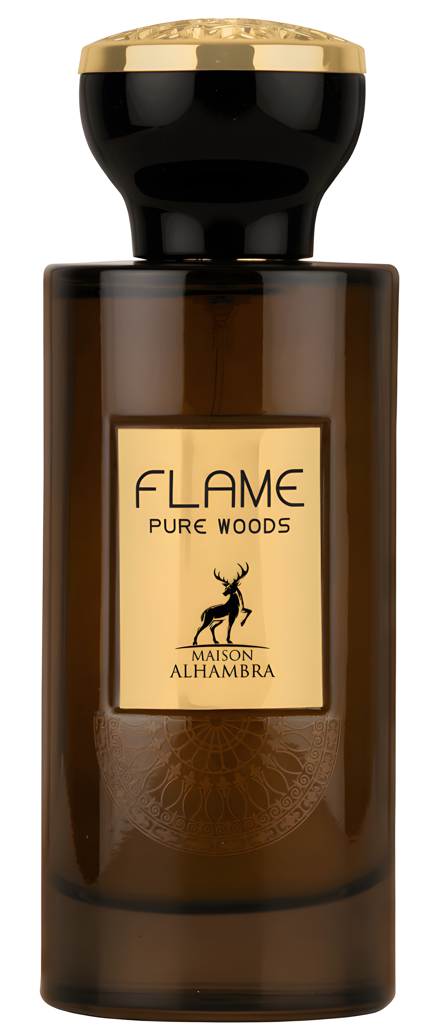 Flame Pure Woods by Maison Alhambra perfume bottle