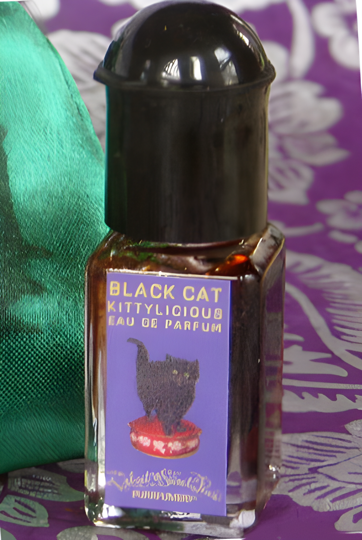 Black Cat by Velvet & Sweet Pea’s Purrfumery perfume bottle