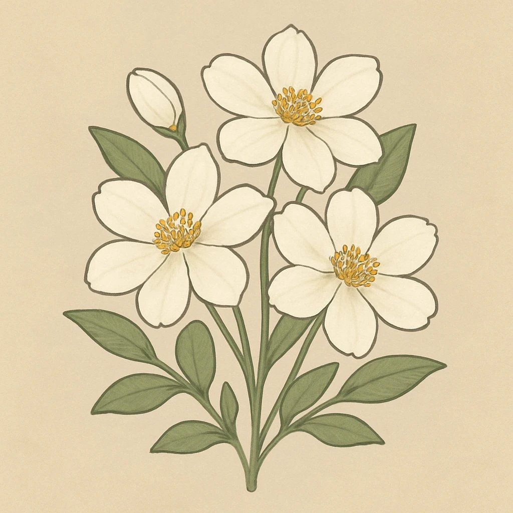 Picture of White Flowers note