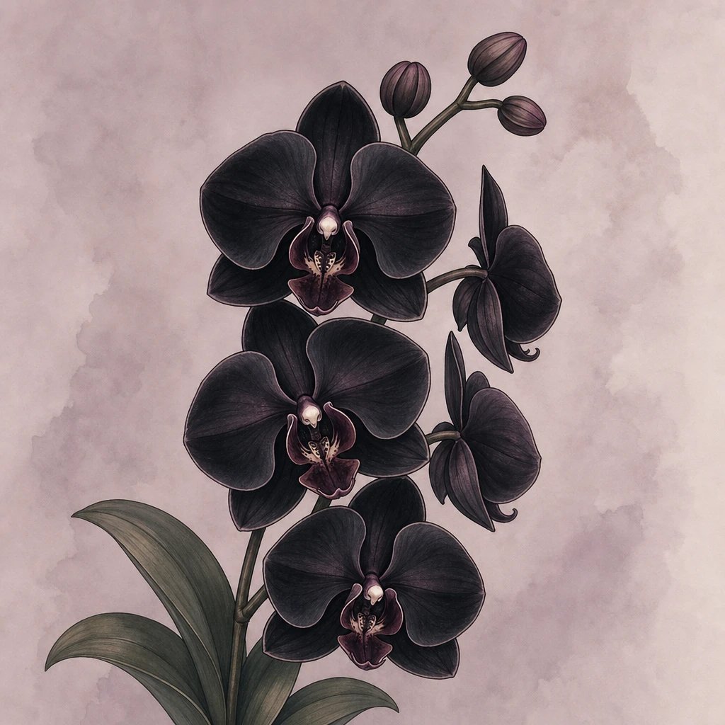 Picture of Orchid Black Diamond note