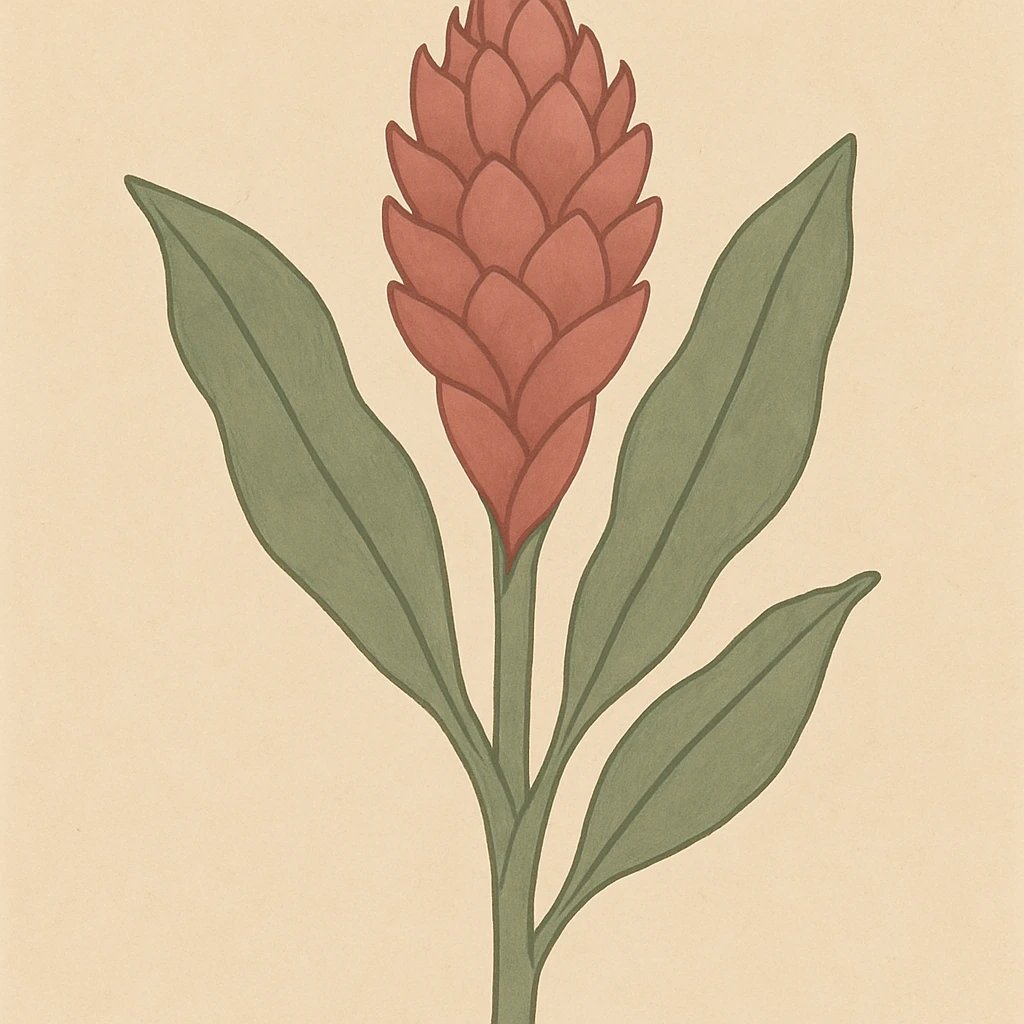 Picture of Ginger flower note