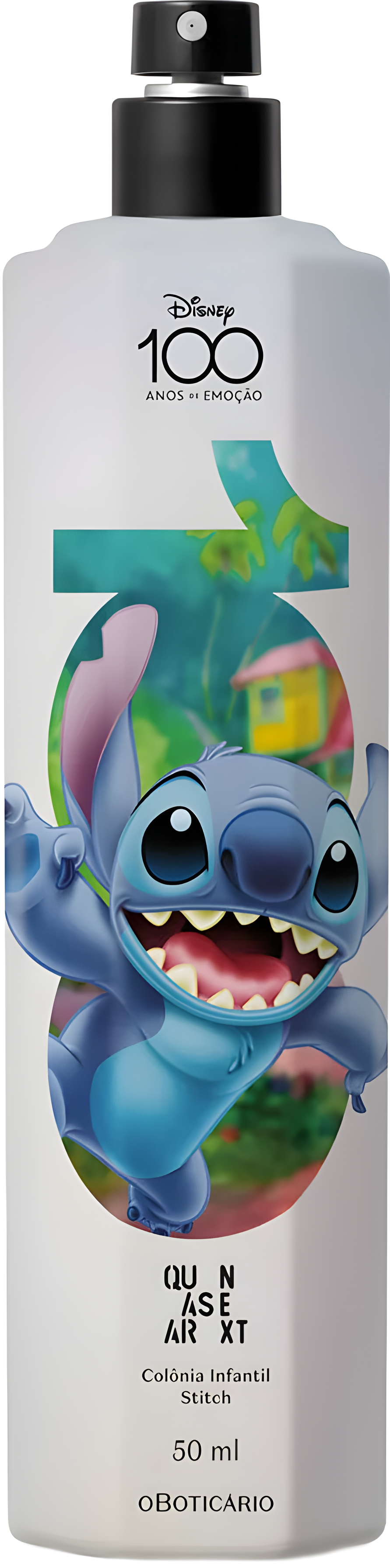 Quasar Next Disney 100 Anos Stitch by O Boticário perfume bottle