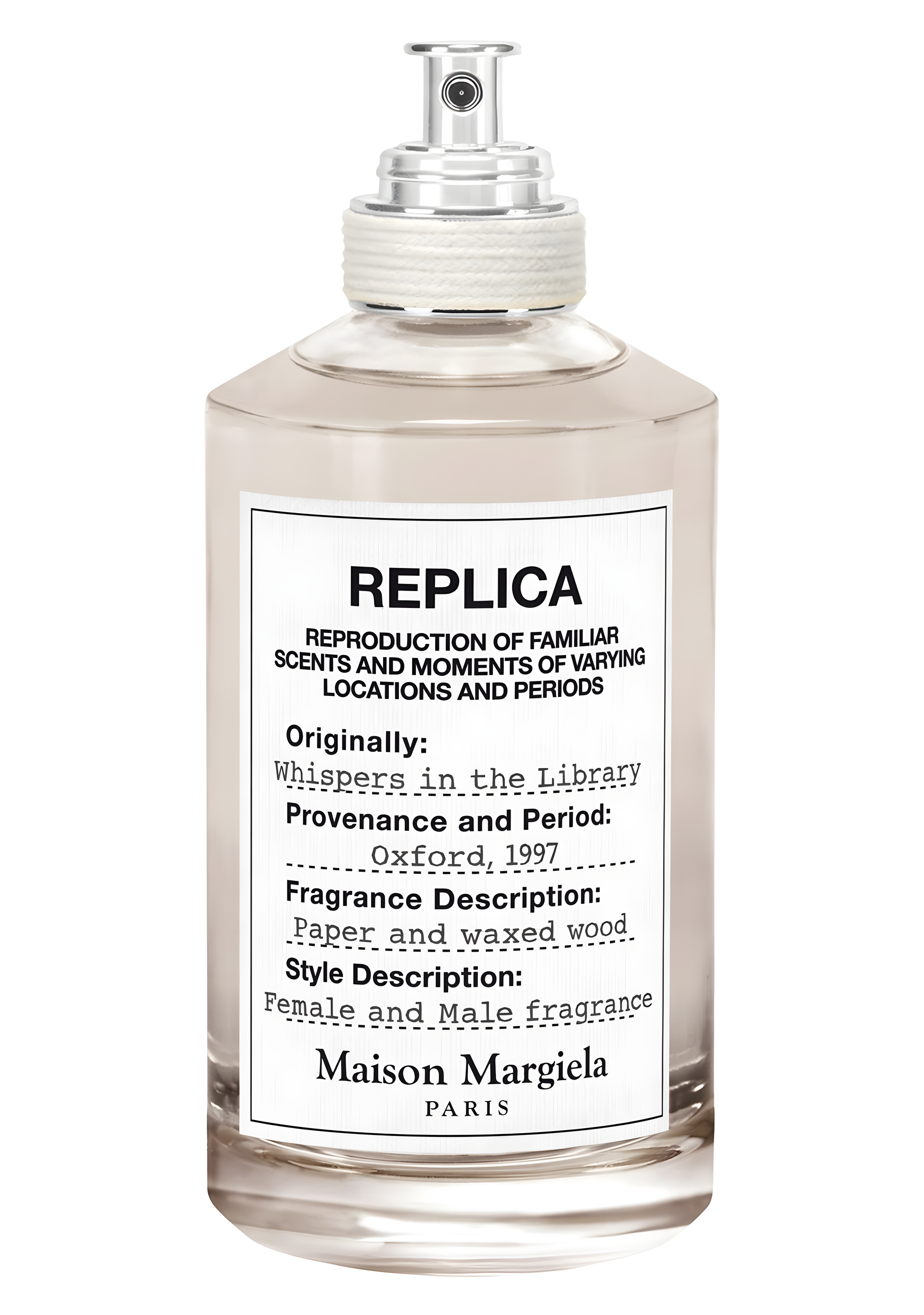 Whispers in the Library by Maison Martin Margiela perfume bottle