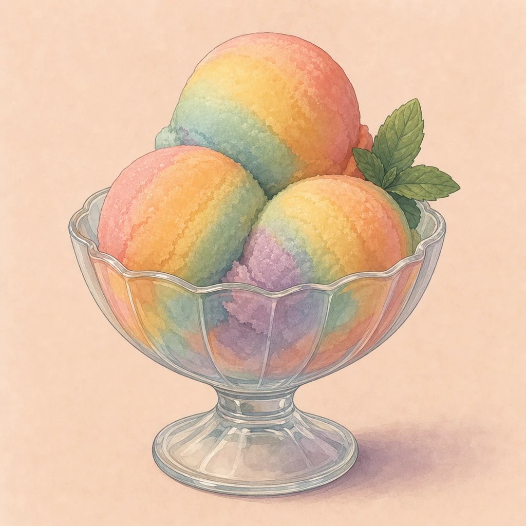 Picture of Rainbow Sorbet note
