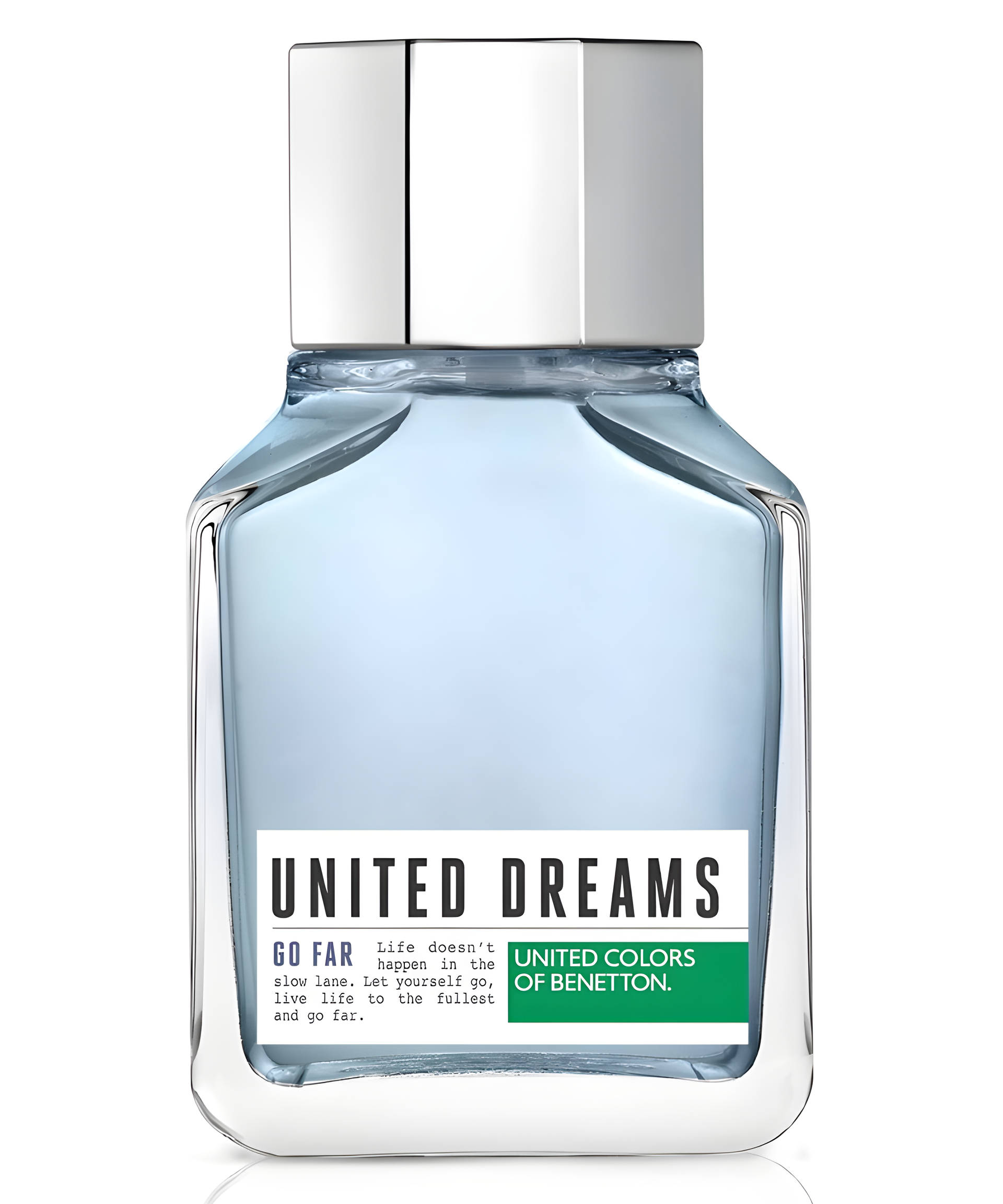 United Dreams Men Go Far by Benetton perfume bottle
