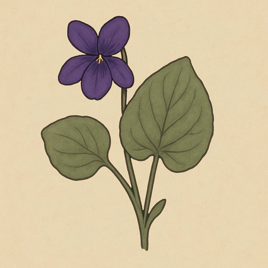 Picture of Violet Leaf note