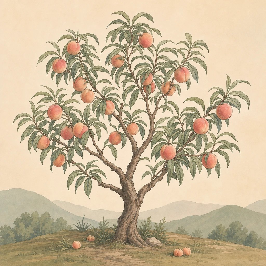 Picture of Peach Tree note